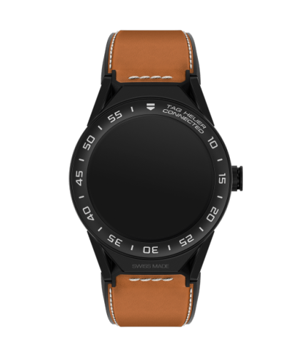 TAG Heuer Carrera Connected Modular 45 Black Titanium / Ceramic / Brown Leather